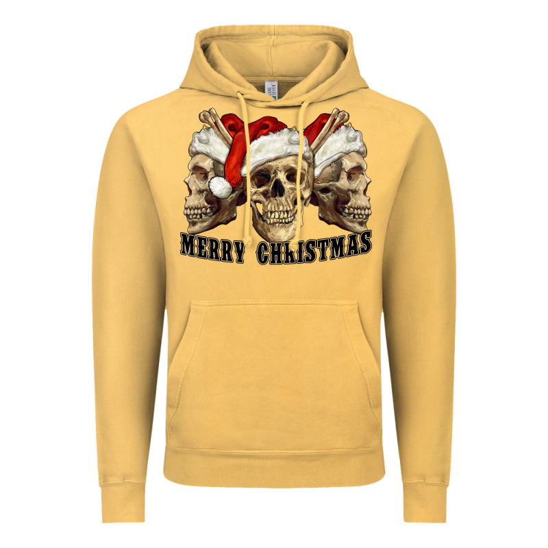 Merry Christmas Skulls Vintage Hoodie by RanaPortraitStore | Teevron
