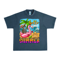 Midnight Navy hello summer skeleton Urban Heavy Tee - Zillion Design Studio