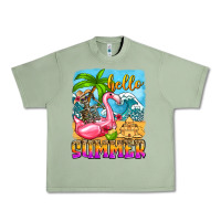 Oil Green hello summer skeleton Urban Heavy Tee - Zillion Design Studio