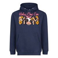 Navy holy cow i'm mom Heavyweight Hoodie - MaliasSmallBusiness