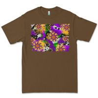 Cacao mardi gras sunflower cowhide leopard and glitter background Premium Tee - Artiststas