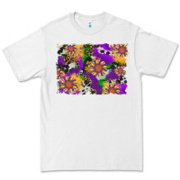 White mardi gras sunflower cowhide leopard and glitter background Premium Tee - Artiststas