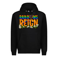 Black LGBTQ+ Rainbows Reign Premium Hoodie - BundleAndBundleShop