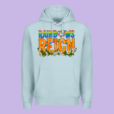 Lgbtq+ Rainbows Reign Premium Hoodie Designed By Bundleandbundleshop