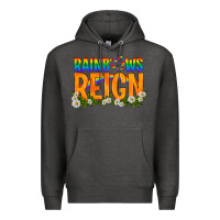 Charcoal Heather LGBTQ+ Rainbows Reign Premium Hoodie - BundleAndBundleShop