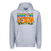 Heather Grey LGBTQ+ Rainbows Reign Premium Hoodie - BundleAndBundleShop