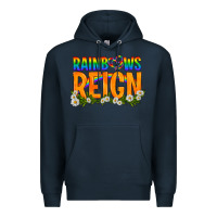 Navy LGBTQ+ Rainbows Reign Premium Hoodie - BundleAndBundleShop