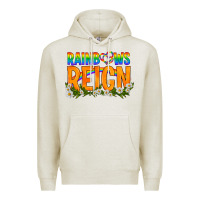 Oatmeal Heather LGBTQ+ Rainbows Reign Premium Hoodie - BundleAndBundleShop