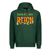 Sports Green LGBTQ+ Rainbows Reign Premium Hoodie - BundleAndBundleShop