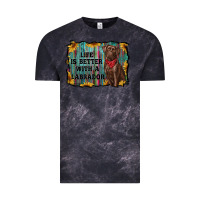 Cloud Black life is better with a labrador Vintage Tee - RanaPortraitStore