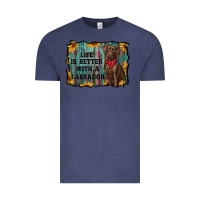 Vintage Denim life is better with a labrador Vintage Tee - RanaPortraitStore