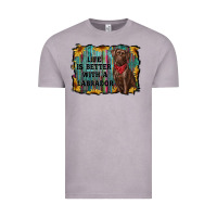 Vintage Zinc life is better with a labrador Vintage Tee - RanaPortraitStore