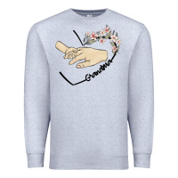 Heather Grey personalized grandma Premium Sweatshirt - MaliasSmallBusiness