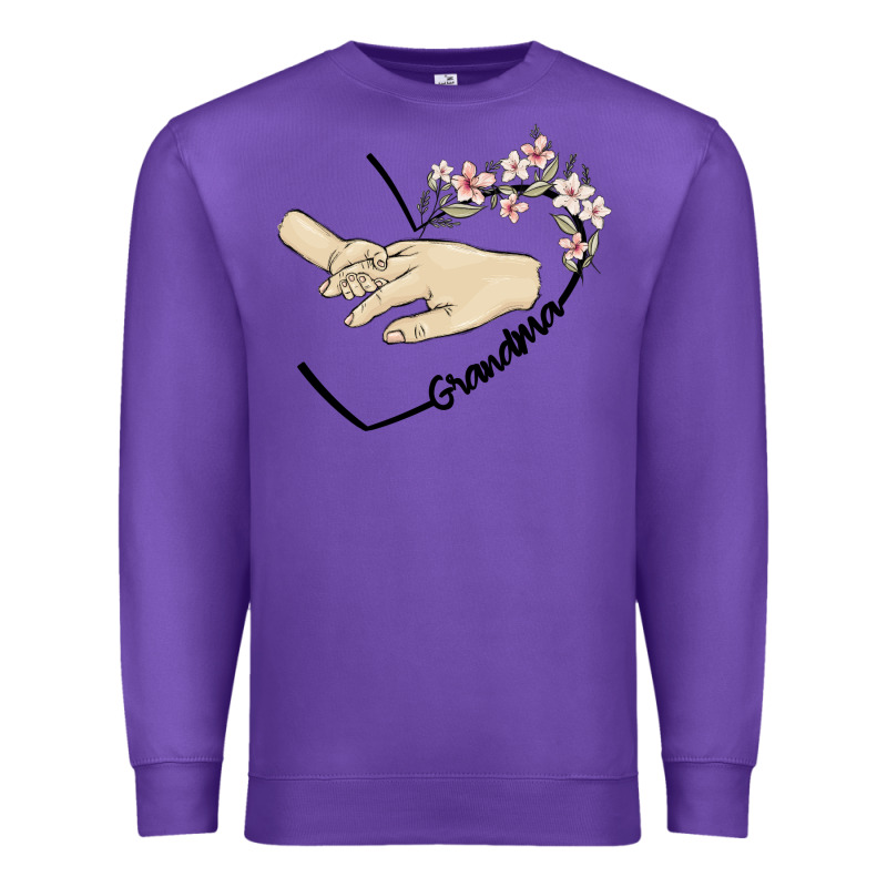 Personalized Grandma Premium Sweatshirt by MaliasSmallBusiness | Teevron
