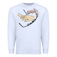 White personalized grandma Premium Sweatshirt - MaliasSmallBusiness
