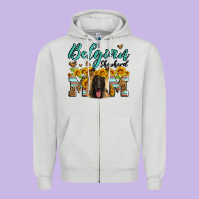Belgian Shepherd Mom Zipper Hoodie Designed By Artiststas