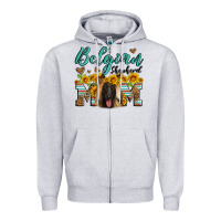 Heather Grey belgian shepherd mom Zipper Hoodie - Artiststas