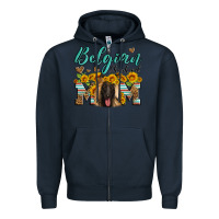 Navy belgian shepherd mom Zipper Hoodie - Artiststas