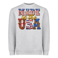 Heather Grey made in the usa Heavyweight Sweatshirt - texasbilliewilder