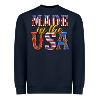 Navy made in the usa Heavyweight Sweatshirt - texasbilliewilder