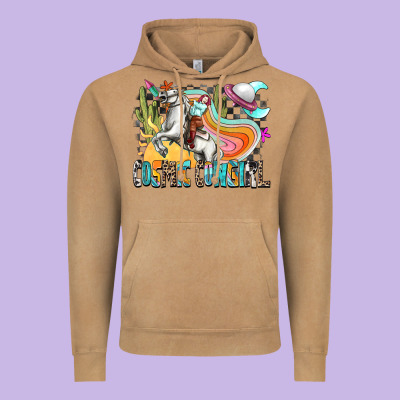 Cosmic Cowgirl Vintage Hoodie Designed By Zillion Design Studio