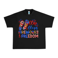 Black flip flops fireworks and freedom Urban Heavy Tee - Zillion Design Studio