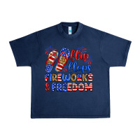 Navy flip flops fireworks and freedom Urban Heavy Tee - Zillion Design Studio