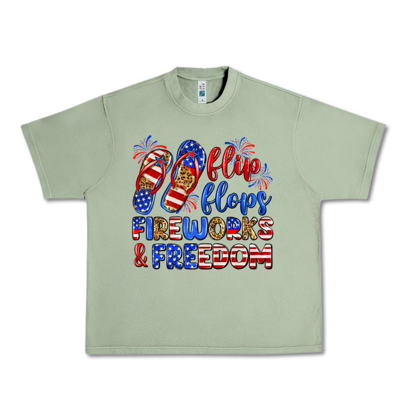 Flip Flops Fireworks And Freedom Urban Heavy Tee by Zillion Design Studio | Teevron