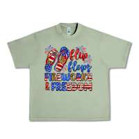 Oil Green flip flops fireworks and freedom Urban Heavy Tee - Zillion Design Studio