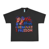 Pigment Black flip flops fireworks and freedom Urban Heavy Tee - Zillion Design Studio