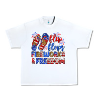 White flip flops fireworks and freedom Urban Heavy Tee - Zillion Design Studio