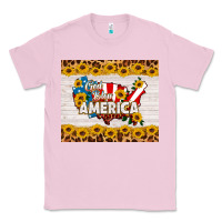 Bubblegum Pink god bless america Classic Tee - HRA Design Shop