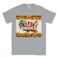 Heather Grey god bless america Classic Tee - HRA Design Shop
