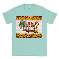 Seafoam god bless america Classic Tee - HRA Design Shop