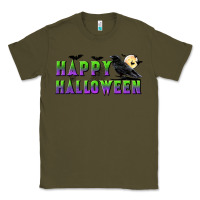 Army Green happy halloween Classic Tee - BundleAndBundleShop