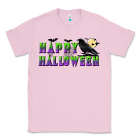 Bubblegum Pink happy halloween Classic Tee - BundleAndBundleShop