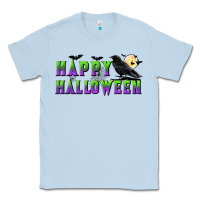 Dusty Blue happy halloween Classic Tee - BundleAndBundleShop