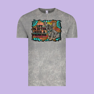 Life Is Better With A Frenchie Vintage Tee Designed By Ranaportraitstore