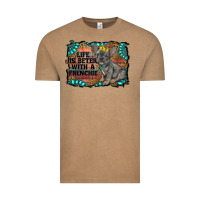 Vintage Coffee life is better with a frenchie Vintage Tee - RanaPortraitStore