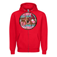 Red nurse round earrings Zipper Hoodie - BundleAndBundleShop