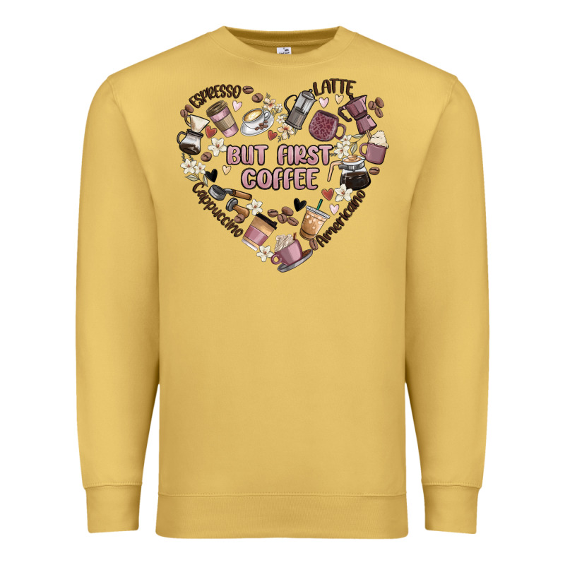 But First Coffee Premium Sweatshirt by MaliasSmallBusiness | Teevron
