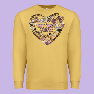 But First Coffee Premium Sweatshirt Designed By Maliassmallbusiness