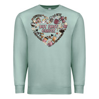 Seafoam but first coffee Premium Sweatshirt - MaliasSmallBusiness