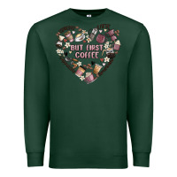 Sports Green but first coffee Premium Sweatshirt - MaliasSmallBusiness