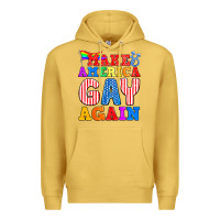 Antique Gold Make America Gay Again Premium Hoodie - BundleAndBundleShop