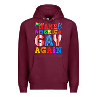 Burgundy Make America Gay Again Premium Hoodie - BundleAndBundleShop