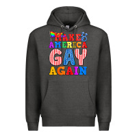 Charcoal Heather Make America Gay Again Premium Hoodie - BundleAndBundleShop