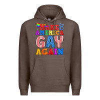 Coffee Make America Gay Again Premium Hoodie - BundleAndBundleShop