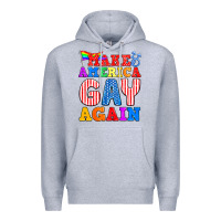 Heather Grey Make America Gay Again Premium Hoodie - BundleAndBundleShop