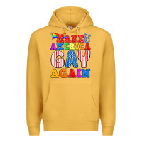 Mustard Make America Gay Again Premium Hoodie - BundleAndBundleShop